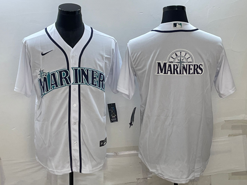 Men's Seattle Mariners White Home Team Jersey